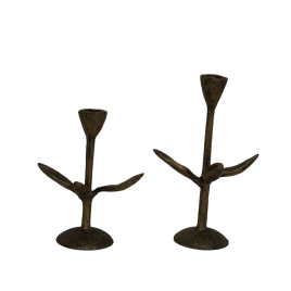 Flower Candle Holder ( Set 2 pcs )-เชิงเทียนดอกไม้ ( ชุด 2 ชิ้น )
