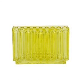 Vivid Yellow Glass Vase แจกันแก้วสีเหลืองสดใส