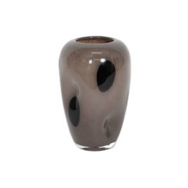 Mid Century Polka Dot Glass Vase (L) แจกันแก้วลายจุด