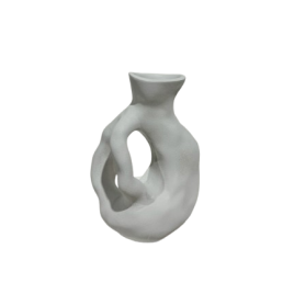 White Root Resin Vase แจกันเรซิ่นทรงรากไม้ขาว