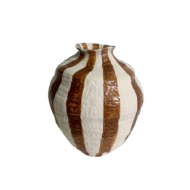 Chocolate Stripe Vase  แจกันลายช็อคโกแลต