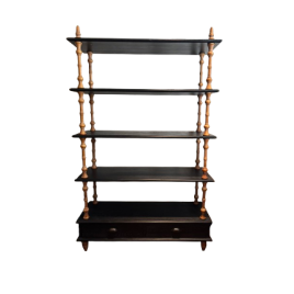 Mid Century Solid Wood Display Shelf ชั้นไม้วางของ