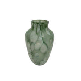Green Cloud Glass Vase แจกันแก้วสีเขียว