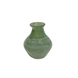 Jade Green Glass Vase แจกันแก้วสีเขียวหยก