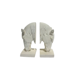 French Country Horse Bookend ที่คั่นหนังสือหัวม้าสีขาว