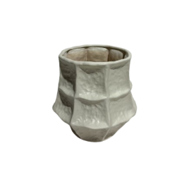 Dimple White Ceramic Vase แจกันเซรามิกสีขาวมีรอยบุ๋ม
