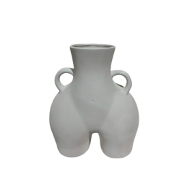 Bottom Shaped Ceramic Vase L แจกันเซรามิกทรงก้นแบน