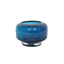 Blue Water Ford Glass Vase แจกันแก้วสีฟ้า