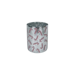White Candy Cane Tea Light Holder